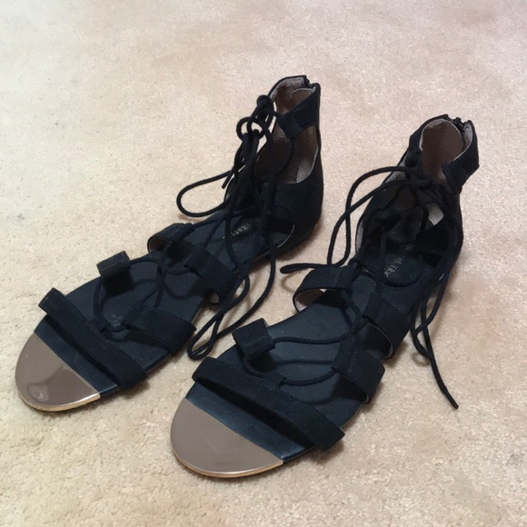 ORIENTAL TRAFFIC Faux Suede Gladiator Sandals - Picture 3 of 11